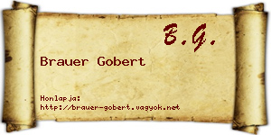 Brauer Gobert névjegykártya